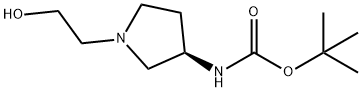 [(R)-1-(2-Hydroxy-ethyl)-pyrrolidin-3-yl]-carbaMic acid tert-butyl ester Struktur