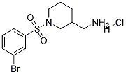 [1-(3-BroMo-benzenesulfonyl)-piperidin-3-yl]-Methyl-aMine hydrochloride Struktur