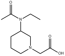 [3-(Acetyl-ethyl-aMino)-piperidin-1-yl]-acetic acid Struktur