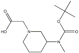 [3-(tert-Butoxycarbonyl-Methyl-aMino)-piperidin-1-yl]-acetic acid Struktur