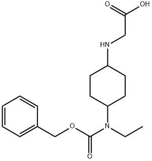 [4-(Benzyloxycarbonyl-ethyl-aMino)-cyclohexylaMino]-acetic acid Struktur