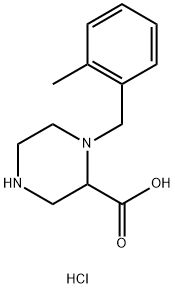 1-(2-Methyl-benzyl)-piperazine-2-carboxylic acid hydrochloride Struktur