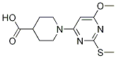 1-(6-Methoxy-2-Methylsulfanyl-pyriMidin-4-yl)-piperidine-4-carboxylic acid Struktur