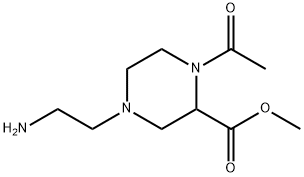 1-Acetyl-4-(2-aMino-ethyl)-piperazine-2-carboxylic acid Methyl ester Struktur