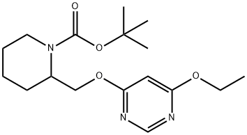 2-(6-Ethoxy-pyriMidin-4-yloxyMethyl)-piperidine-1-carboxylic acid tert-butyl ester Struktur