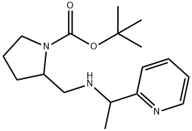 2-[(1-Pyridin-2-yl-ethylaMino)-Methyl]-pyrrolidine-1-carboxylic acid tert-butyl ester Struktur