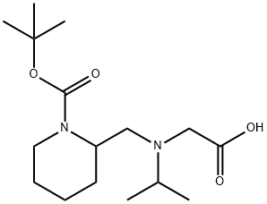 2-[(CarboxyMethyl-isopropyl-aMino)-Methyl]-piperidine-1-carboxylic acid tert-butyl ester Struktur