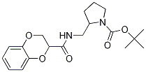 2-{[(2,3-Dihydro-benzo[1,4]dioxine-2-carbonyl)-aMino]-Methyl}-pyrrolidine-1-carboxylic acid tert-butyl ester Struktur