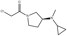 2-Chloro-1-[(S)-3-(cyclopropyl-Methyl-aMino)-pyrrolidin-1-yl]-ethanone Struktur