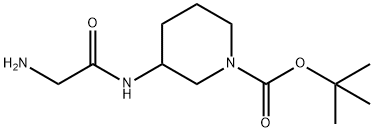 3-(2-AMino-acetylaMino)-piperidine-1-carboxylic acid tert-butyl ester Struktur