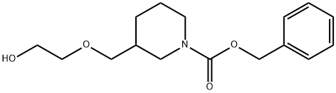 3-(2-Hydroxy-ethoxyMethyl)-piperidine-1-carboxylic acid benzyl ester Struktur