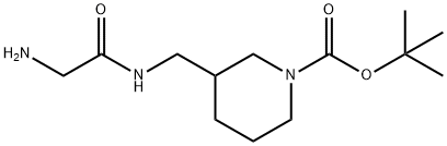 3-[(2-AMino-acetylaMino)-Methyl]-piperidine-1-carboxylic acid tert-butyl ester Struktur