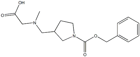 3-[(CarboxyMethyl-Methyl-aMino)-Methyl]-pyrrolidine-1-carboxylic acid benzyl ester Struktur