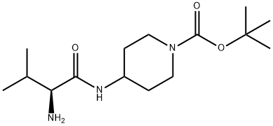 4-((S)-2-AMino-3-Methyl-butyrylaMino)-piperidine-1-carboxylic acid tert-butyl ester Struktur