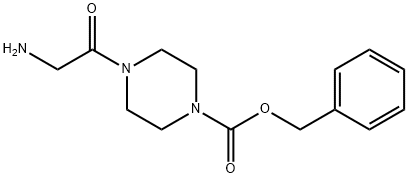 4-(2-AMino-acetyl)-piperazine-1-carboxylic acid benzyl ester Struktur