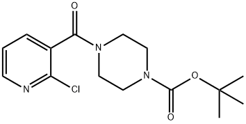 4-(2-Chloro-pyridine-3-carbonyl)-piperazine-1-carboxylic acid tert-butyl ester Struktur