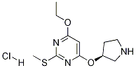 4-Ethoxy-2-Methylsulfanyl-6-((S)-pyrrolidin-3-yloxy)-pyriMidine hydrochloride Struktur