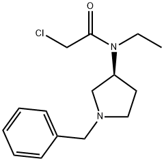 N-((S)-1-Benzyl-pyrrolidin-3-yl)-2-chloro-N-ethyl-acetaMide Struktur