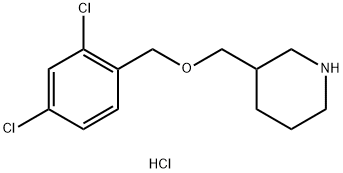 3-{[(2,4-Dichlorobenzyl)oxy]methyl}piperidinehydrochloride Struktur