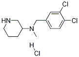 (3,4-Dichloro-benzyl)-methyl-piperidin-3-yl-amine hydrochloride Struktur