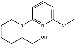 [1-(2-Methylsulfanyl-pyrimidin-4-yl)-piperidin-2-yl]-methanol Struktur