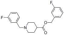 1-(3-Fluoro-benzyl)-piperidine-4-carboxylic acid 3-fluoro-benzyl ester Struktur