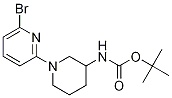 (6'-Bromo-3,4,5,6-tetrahydro-2H-[1,2']bipyridinyl-3-yl)-carbamic acid tert-butyl ester Struktur