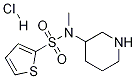 Thiophene-2-sulfonic acid methyl-piperidin-3-yl-amide hydrochloride Struktur