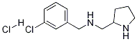 (3-Chloro-benzyl)-pyrrolidin-2-ylmethyl-amine hydrochloride Struktur