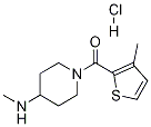 (4-Methylamino-piperidin-1-yl)-(3-methyl-thiophen-2-yl)-methanone hydrochloride Struktur