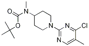 [1-(4-Chloro-5-methyl-pyrimidin-2-yl)-piperidin-4-yl]-methyl-carbamic  acid tert-butyl ester Struktur