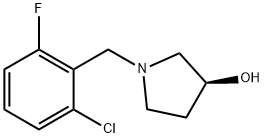 (S)-1-(2-Chloro-6-fluoro-benzyl)-pyrrolidin-3-ol Struktur