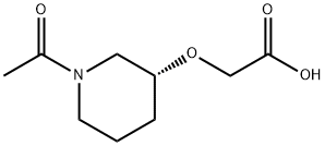 ((R)-1-Acetyl-piperidin-3-yloxy)-acetic acid Struktur