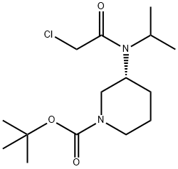 (R)-3-[(2-Chloro-acetyl)-isopropyl-aMino]-piperidine-1-carboxylic acid tert-butyl ester Struktur