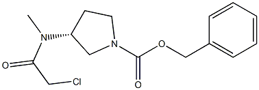 (R)-3-[(2-Chloro-acetyl)-Methyl-aMino]-pyrrolidine-1-carboxylic acid benzyl ester Struktur