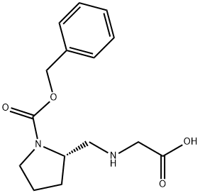 (S)-2-[(CarboxyMethyl-aMino)-Methyl]-pyrrolidine-1-carboxylic acid benzyl ester Struktur