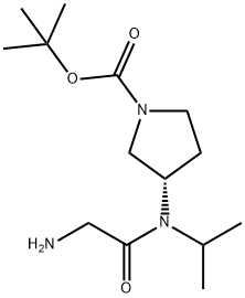 (S)-3-[(2-AMino-acetyl)-isopropyl-aMino]-pyrrolidine-1-carboxylic acid tert-butyl ester Struktur