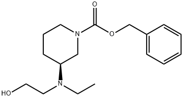 (S)-3-[Ethyl-(2-hydroxy-ethyl)-aMino]-piperidine-1-carboxylic acid benzyl ester Struktur