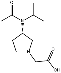 [(S)-3-(Acetyl-isopropyl-aMino)-pyrrolidin-1-yl]-acetic acid Struktur