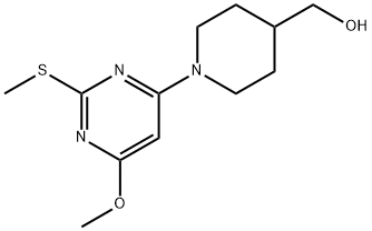 [1-(6-Methoxy-2-Methylsulfanyl-pyriMidin-4-yl)-piperidin-4-yl]-Methanol Struktur