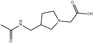 [3-(AcetylaMino-Methyl)-pyrrolidin-1-yl]-acetic acid Struktur