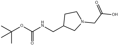 [3-(tert-ButoxycarbonylaMino-Methyl)-pyrrolidin-1-yl]-acetic acid Struktur