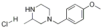 1-(4-Methoxy-benzyl)-3-Methyl-piperazine hydrochloride Struktur