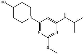 1-(6-IsopropylaMino-2-Methylsulfanyl-pyriMidin-4-yl)-piperidin-4-ol Struktur