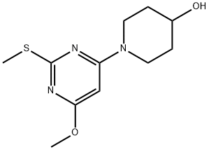 1-(6-Methoxy-2-Methylsulfanyl-pyriMidin-4-yl)-piperidin-4-ol Struktur