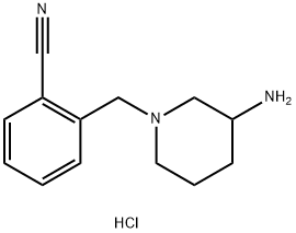 2-(3-AMino-piperidin-1-ylMethyl)-benzonitrile hydrochloride Struktur