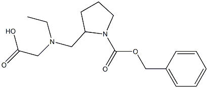 2-[(CarboxyMethyl-ethyl-aMino)-Methyl]-pyrrolidine-1-carboxylic acid benzyl ester Struktur