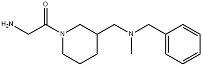 2-AMino-1-{3-[(benzyl-Methyl-aMino)-Methyl]-piperidin-1-yl}-ethanone Struktur