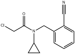 2-Chloro-N-(2-cyano-benzyl)-N-cyclopropyl-acetaMide Struktur