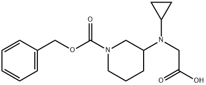 3-(CarboxyMethyl-cyclopropyl-aMino)-piperidine-1-carboxylic acid benzyl ester Struktur